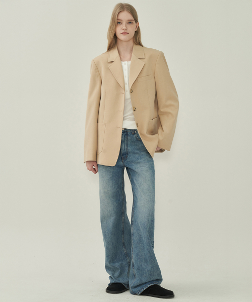 Классический французский жакет - Light Beige