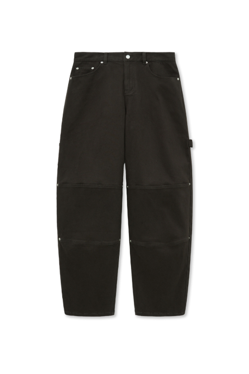Rivet Embroidery Carpenter Trouser-Khaki