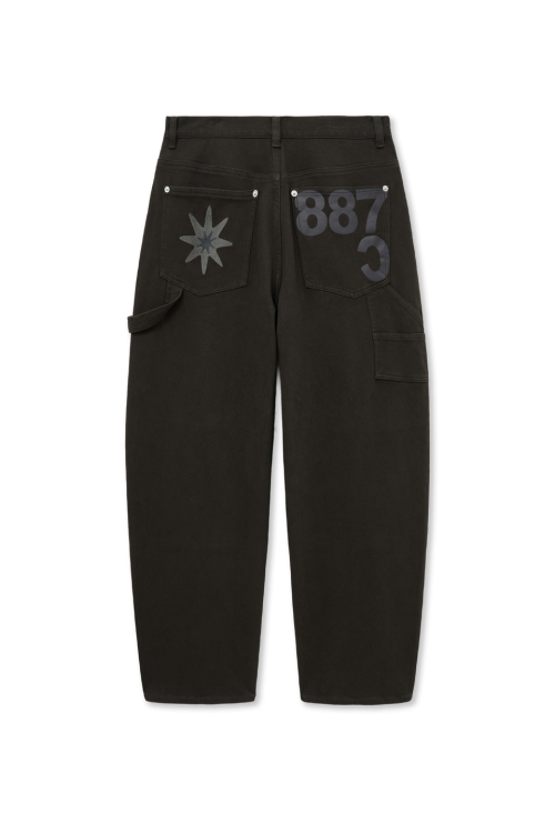 Rivet Embroidery Carpenter Trouser-Khaki