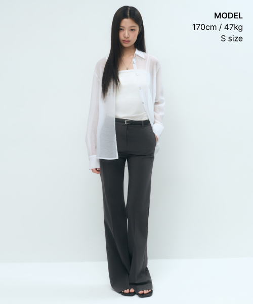 Womens Relaxed Sheer Shirt [White] thumbnail 2