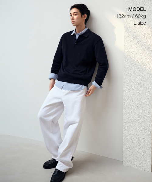 MUSINSA公式 | MUSINSA STANDARD ウォッシャブルスーピマコットン長袖