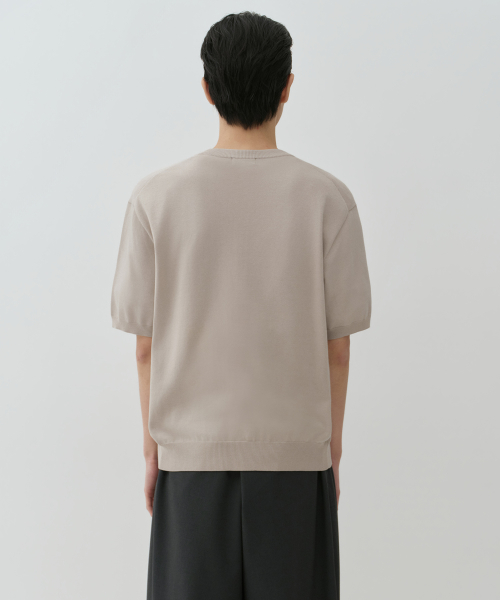 Кардиган из хлопка Supima круглый вырез Dusty Cream