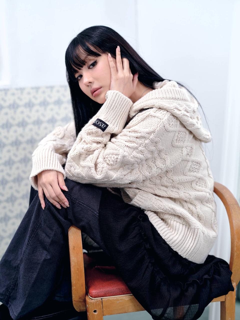 애즈온(ASON) ELO TWISTED HOOD CARDIGAN / IVORY - 사이즈 & 후기