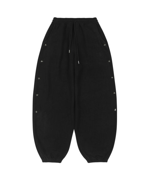 LSC STAR STUD широкий флис SWEAT брюки черный