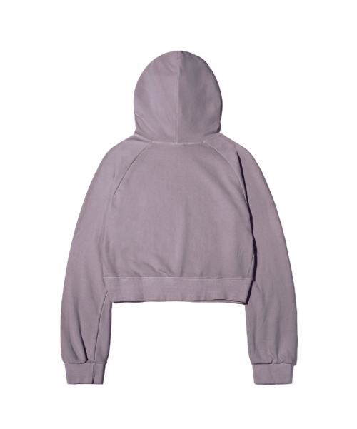 Кроп-худи Keep It Warm с принтом и пигментной стиркой Violet