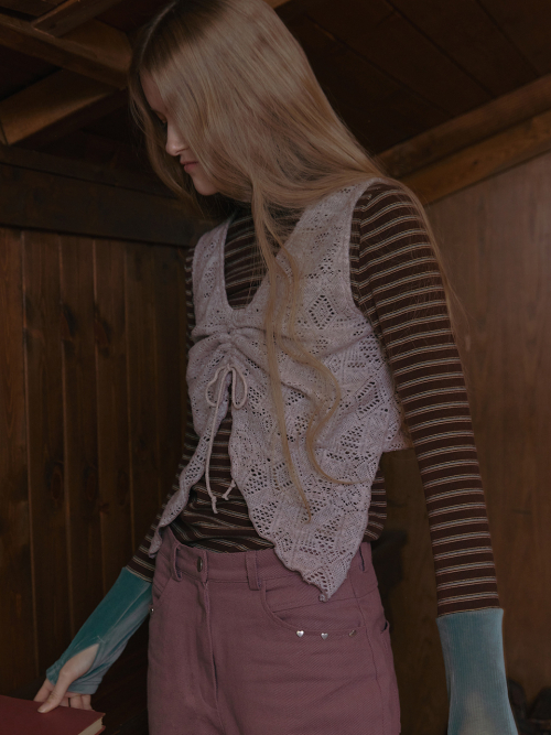 Вязаное бюстье Kotatsu Dusty Pink
