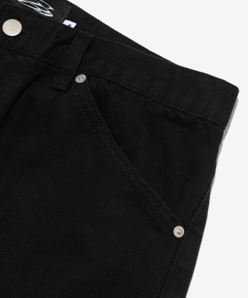 Винтажные широкие изогнутые джинсы из хлопка (Black)