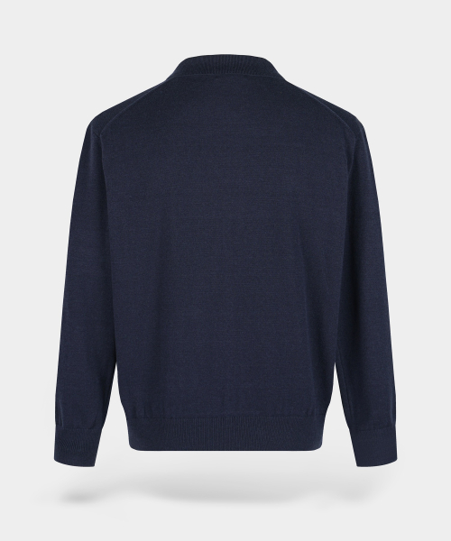Мягкий кардиган с воротником (можно стирать) - Dark Navy