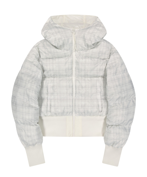 Reversible Check Padded жакет / слоновой кости