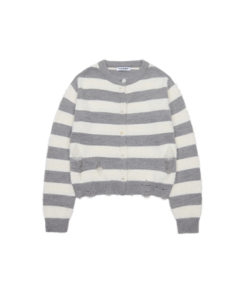 EV STRIPE DAMAGE кардиган (GRAY)