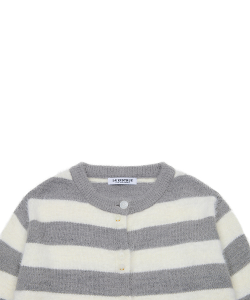 EV STRIPE DAMAGE кардиган (GRAY)