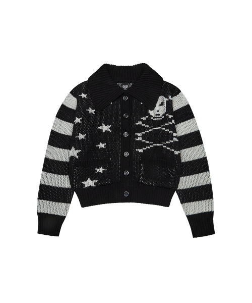 EV SKELETON трикотаж кардиган (BLACK)