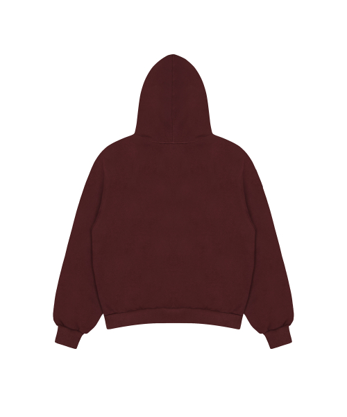 EV FAIRY FUR с капюшоном ZIP UP (BURGUNDY)