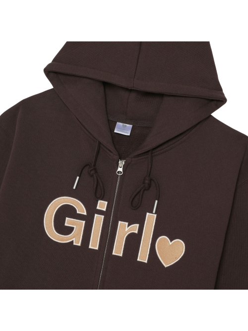 Girl zip-up hoodie - Brown (зип-худи Brown)