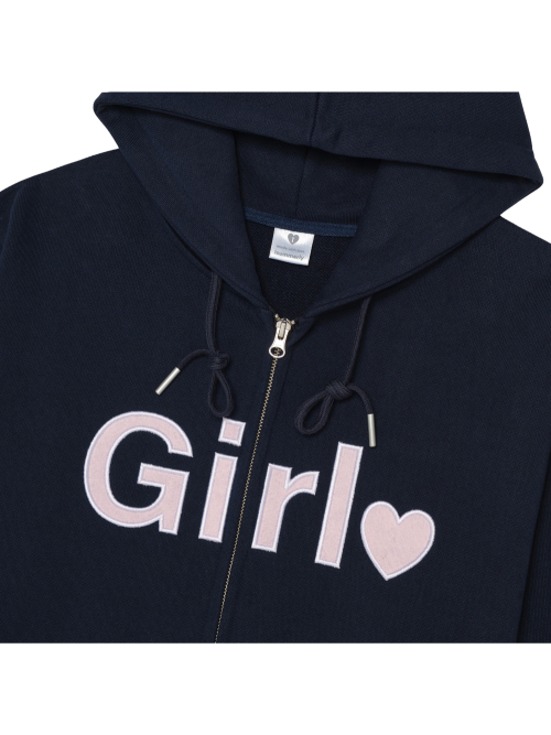 Худи на молнии Girl - Navy