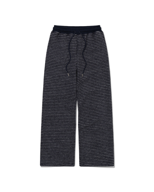 пушистый Stripe брюки  (NAVY)