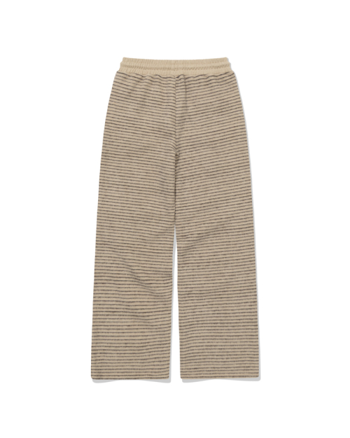 пушистый Stripe брюки  (BEIGE)