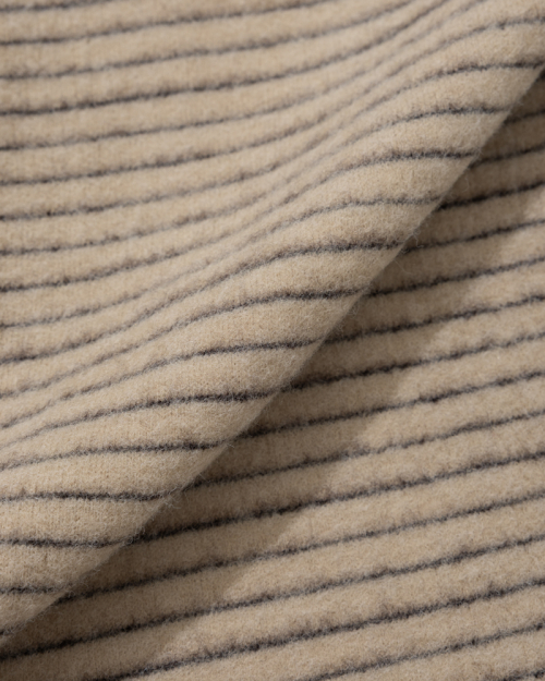 пушистый Stripe брюки  (BEIGE)