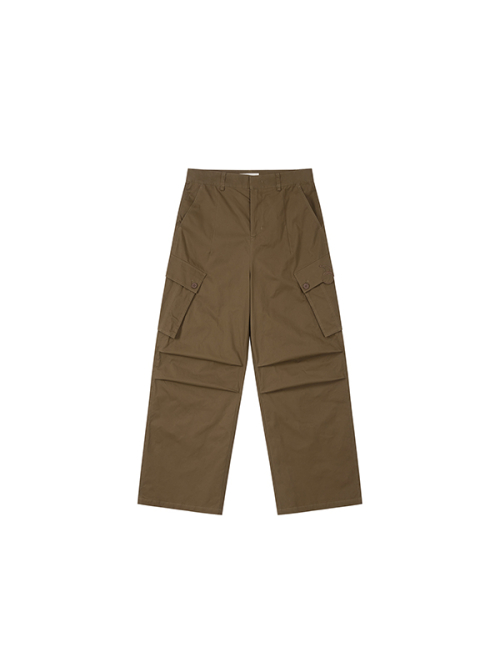 Карго широкого кроя с защипами [Khaki]