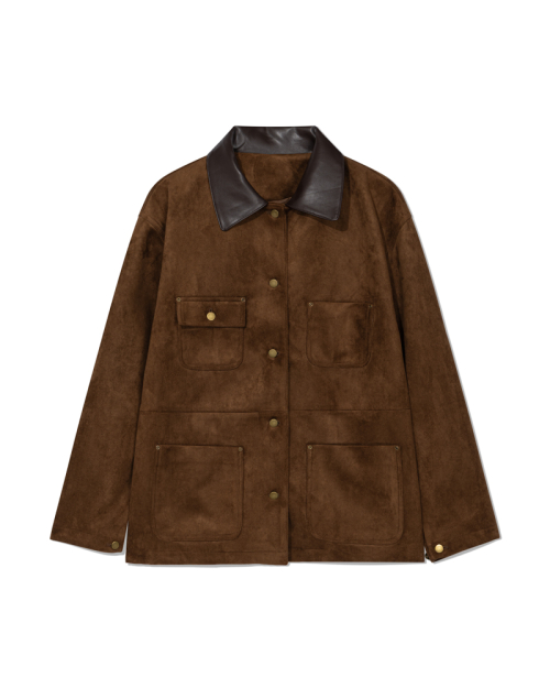 Artisan Stitch car coat  (Dark Umber)