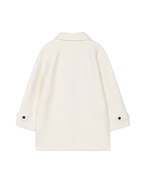 Boucle шерстяной coat  (Cream)