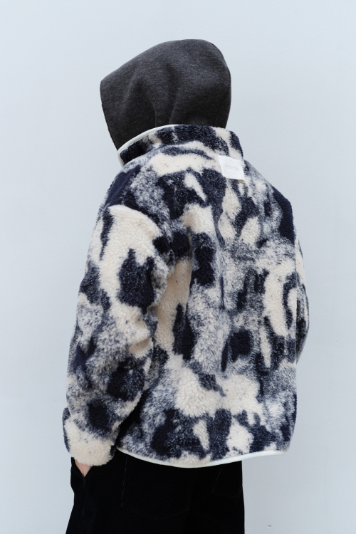 ABSTRACT флис жакет  (CREAM/NAVY)