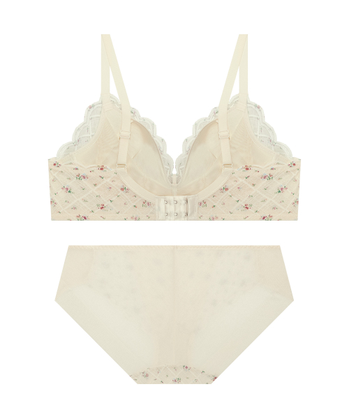 Комплект бралетт с цветочным принтом и трусики без косточек