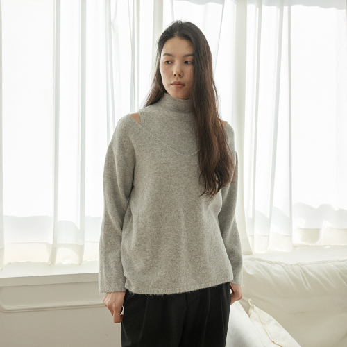 LS_Elegant high-neck knit two-piece set_3color