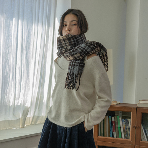 LS_Elegant high-neck knit two-piece set_3color