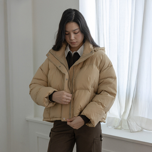 LS_Beige warm padding coat