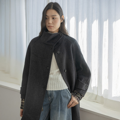 LS_Stand collar winter coat_CHARCOAL