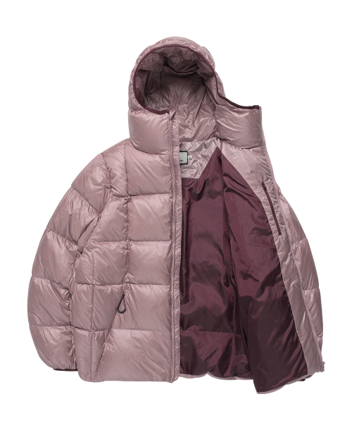 HOODED DUCK DOWN JACKET PINK