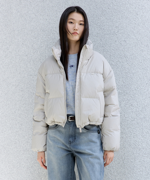Укороченный пуховик Curved [LIGHT BEIGE]