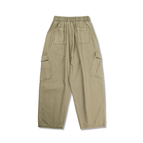 Зауженные брюки карго из вареного хлопка (Beige)