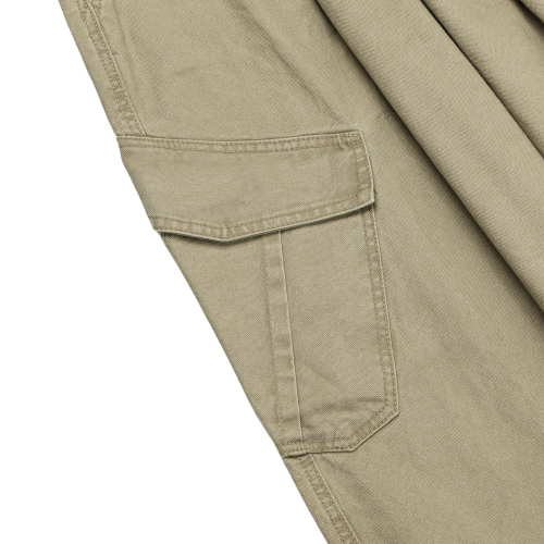 Зауженные брюки карго из вареного хлопка (Beige)