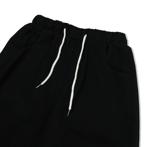 Широкие брюки из вощёного хлопка (Black)