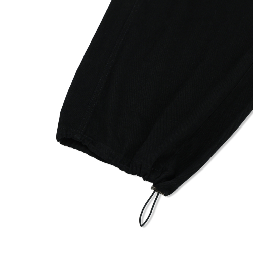 Широкие брюки из вощёного хлопка (Black)