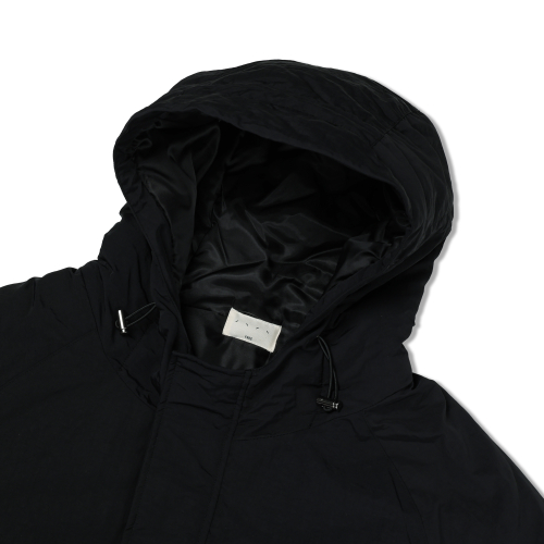 Базовый пуховик-анорак с капюшоном (Black)