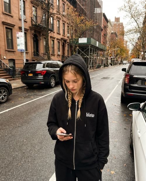 2WAY LETTERING LOGO HOOD ZIP-UP
