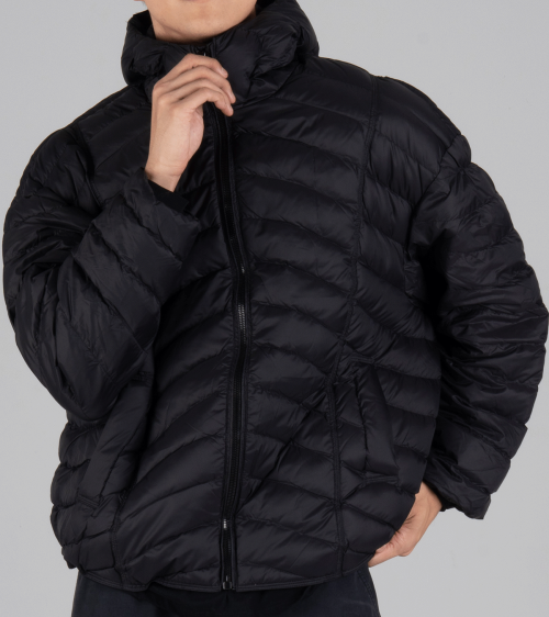 Легкий пуховик оверсайз утиный пух 80/20 (Black)