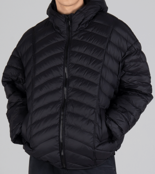 Легкий пуховик оверсайз утиный пух 80/20 (Black)