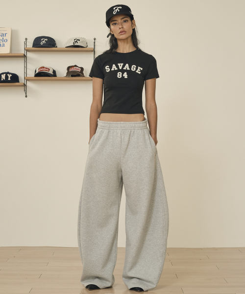 Спортивные штаны Curved Barrel Fit (Melange Grey)