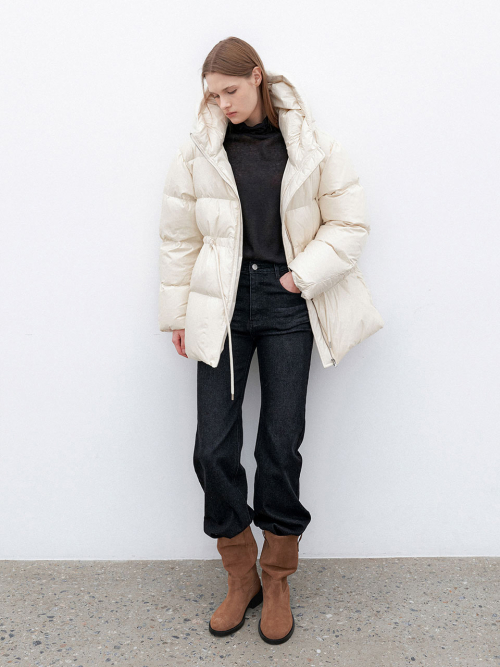 (JP-578)URBAN HOODED STRING DOWN