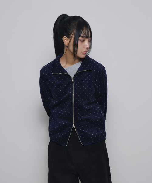 Флисовая куртка на молнии Snow Dot Navy