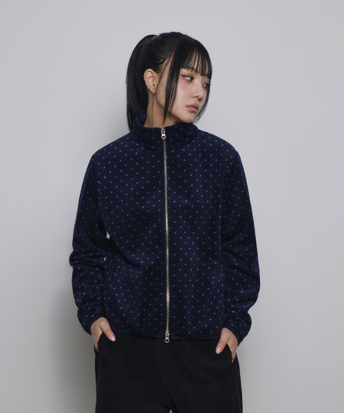 Флисовая куртка на молнии Snow Dot Navy