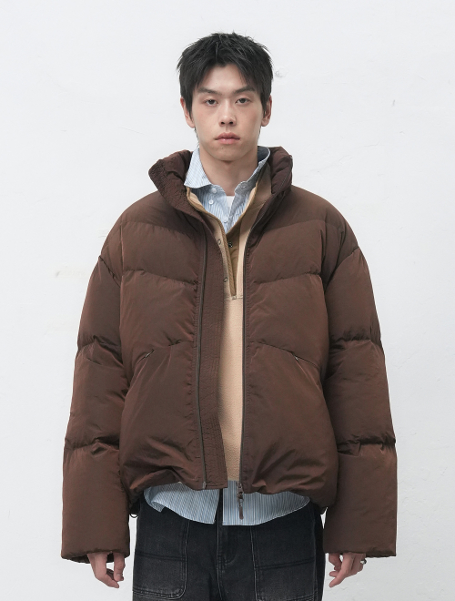 Куртка-пуховик UNISEX Air Mix Minimal Short [Brown] / SBE4U07014