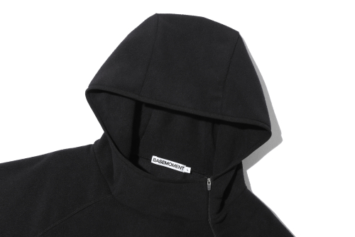 Флисовое худи DIAGONAL на молнии, Black