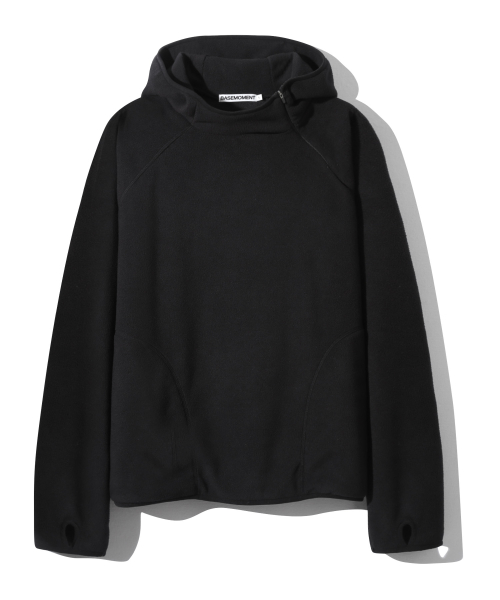 Флисовое худи DIAGONAL на молнии, Black
