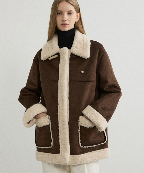 Shia Shearling Mustang Coat - Brown