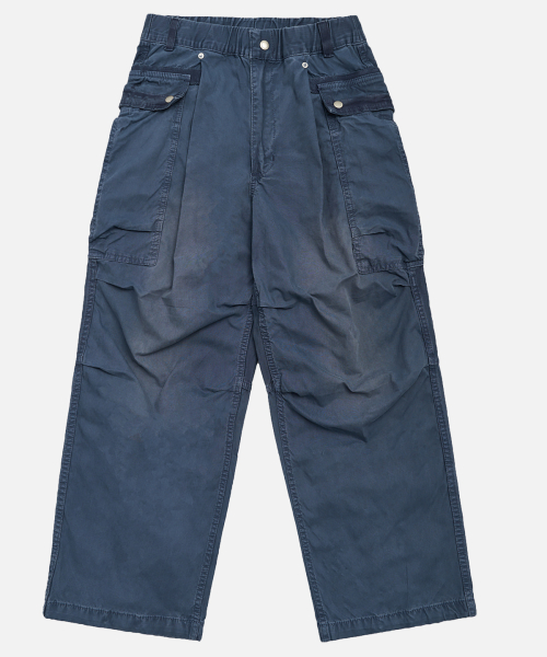 Wide Fit Washed Cargo Pants_2color